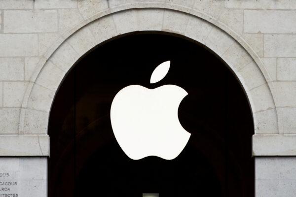 Apple logo is seen on the Apple store at The Marche Saint Germain in Paris, France, on July 15, 2020. (Gonzalo Fuentes/Reuters)