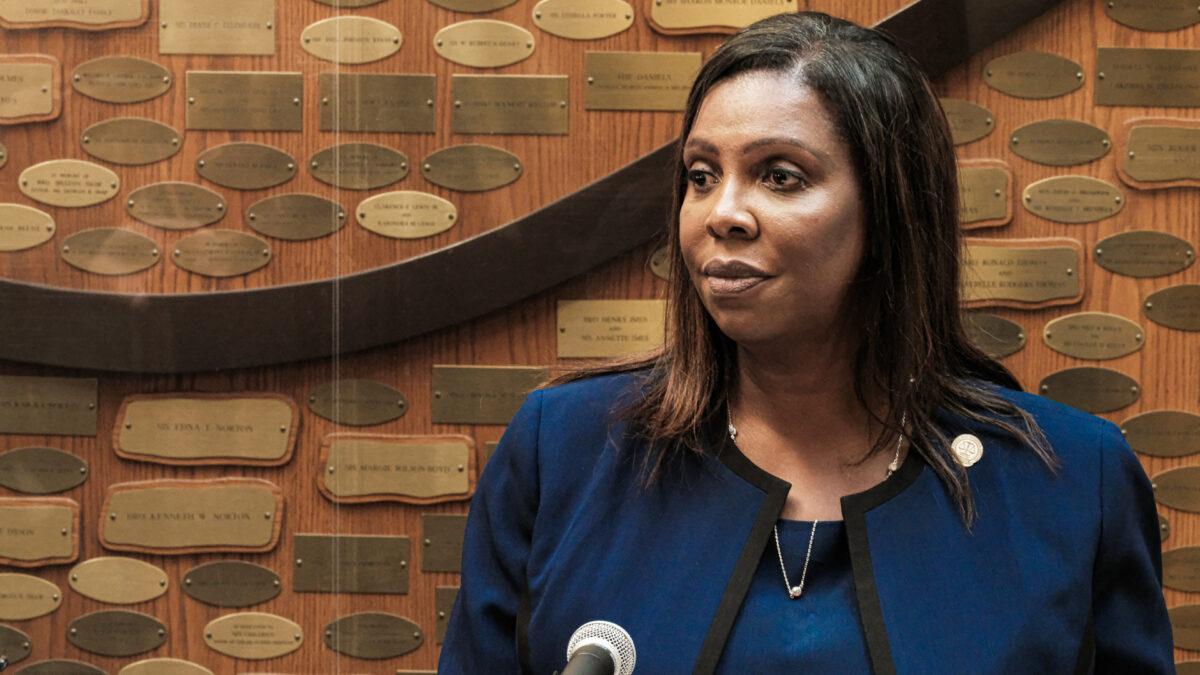 New York State Attorney General Letitia James speaks at a news conference in Rochester, New York, on Sept. 20, 2020. (Joshua Rashaad McFadden/Getty Images)
