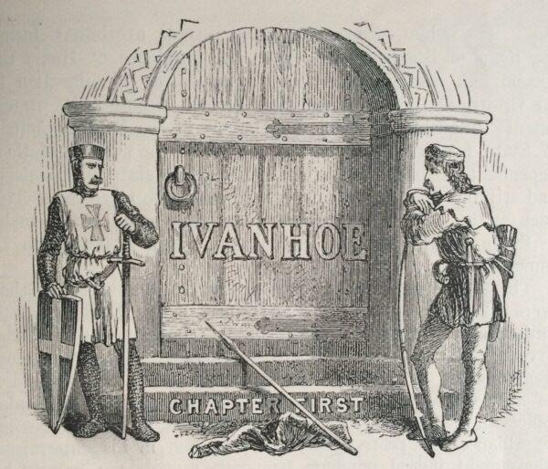 Chapter One frontispiece illustration from the 1871 edition of Walter Scott’s “Ivanhoe,” from the “Waverley Novels.” (PD-US)
