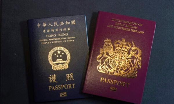 A British National Overseas passport (BNO) and a Hong Kong Special Administrative Region of the People's Republic of China passport are seen in Hong Kong, on Jan. 29, 2021. (Kin Cheung/AP Photo)