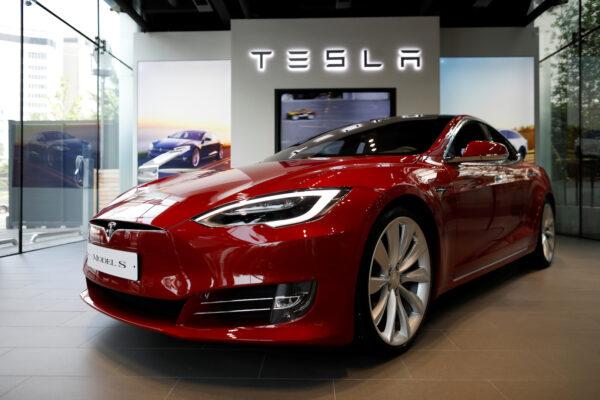 A Tesla Model S electric car is seen at its dealership in Seoul, South Korea, on July 6, 2017. (Kim Hong-Ji/Reuters)