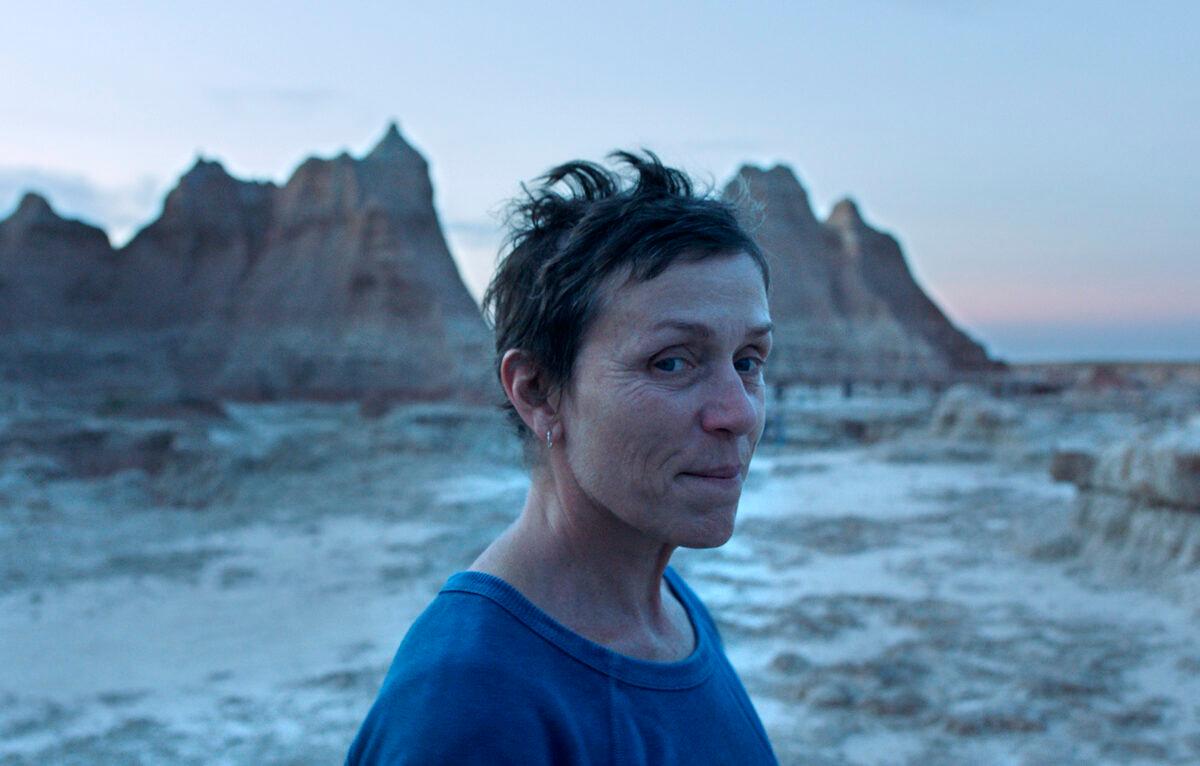 Frances McDormand in a scene from the film "Nomadland." (Searchlight Pictures via AP)