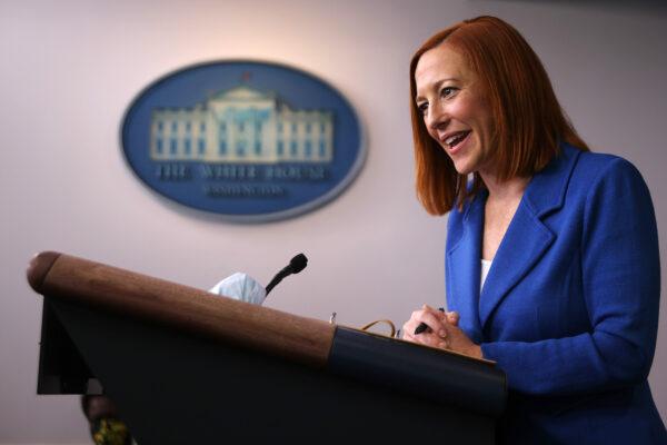 White House Press Secretary Jen Psaki answers reporters' questions during the daily news briefing at the White House in Washington on Feb. 2, 2021. (Chip Somodevilla/Getty Images)