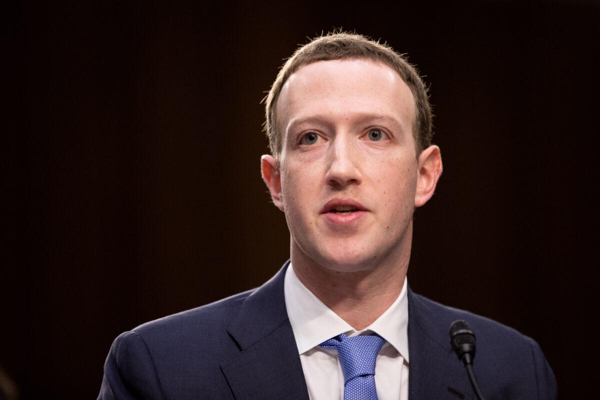 Facebook founder and CEO Mark Zuckerberg in Washington on April 10, 2018. (Samira Bouaou/The Epoch Times)