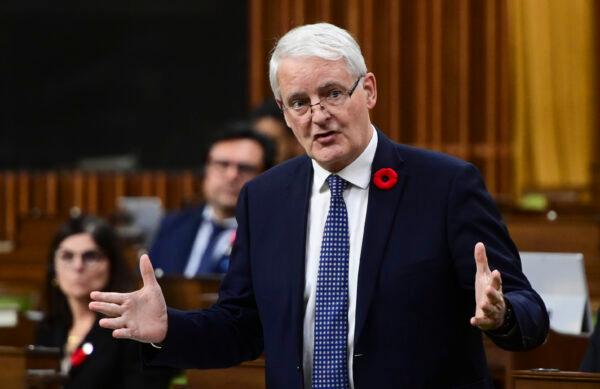 Transport Minister Marc Garneau responds to a question during question period in the House of Commons on Parliament Hill in Ottawa on Nov. 2, 2020. (Sean Kilpatrick/The Canadian Press)