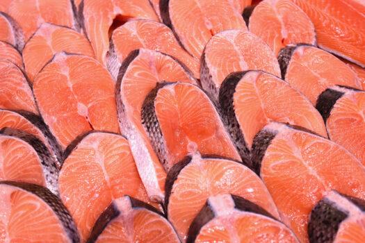 Salmon fillets at the Sydney Fish Market on December 24, 2015 in Sydney, Australia. (Cameron Spencer/Getty Images)