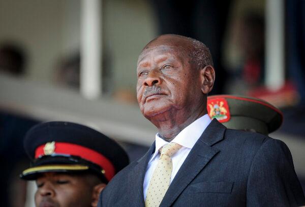 In this Feb. 11, 2020 file photo, Uganda's President Yoweri Museveni attends the state funeral of Kenya's former president Daniel Arap Moi in Nairobi, Kenya. Uganda's President Yoweri Museveni in Feb. 2021 has ordered the suspension of the multimillion-dollar Democratic Governance Facility fund backed by European nations that supports the work of local groups focusing on democracy and good governance. (John Muchucha,/AP Photo/File)