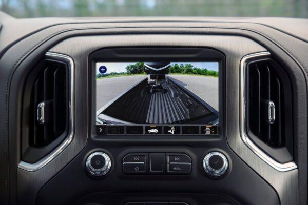 Bed view camera on the center display. (Courtesy of GMC)