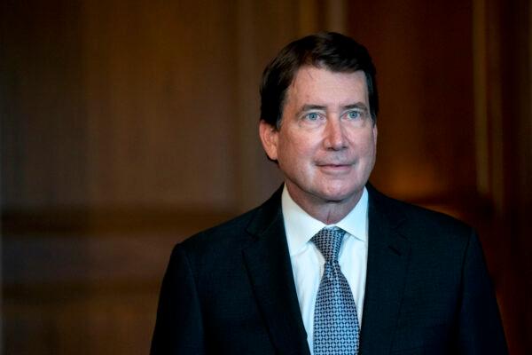 Then-Sen.-elect Bill Hagerty (R-Tenn.) meets with the media in Washington on Nov. 9, 2020. (Stefani Reynolds-Pool/Getty Images)