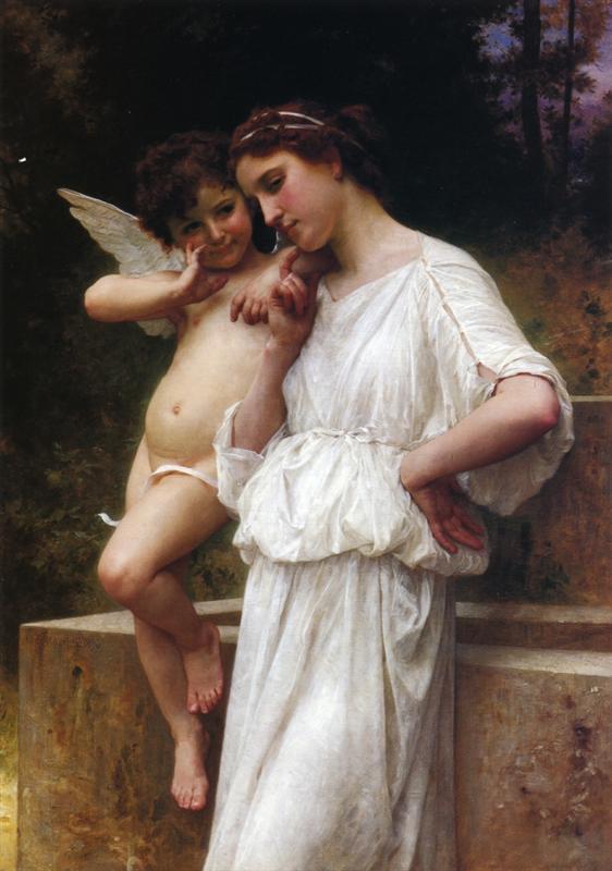 "Love<span style="font-weight: 400;">’</span>s Secrets" by William-Adolphe Bouguereau, 1896. (Public domain)