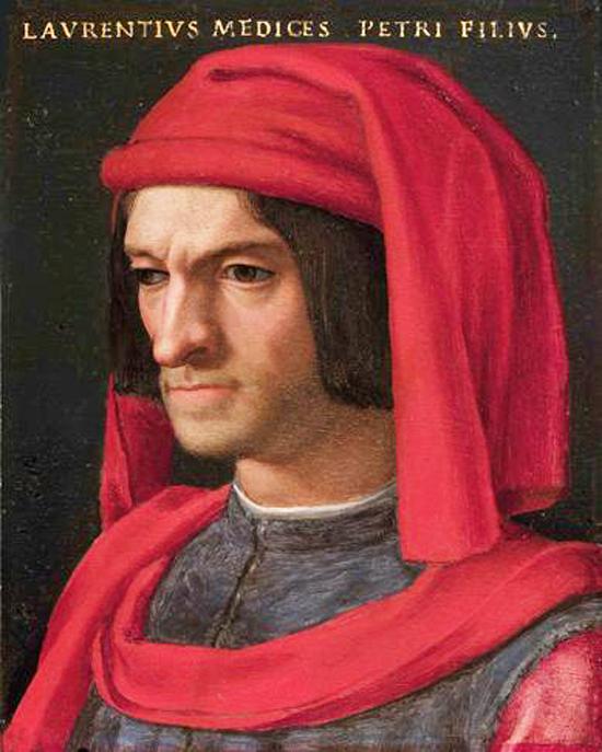 Portrait of Lorenzo de’ Medici “the Magnificent,” circa 1555–1565, by Bronzino and workshop. Uffizi Gallery. (Public Domain)