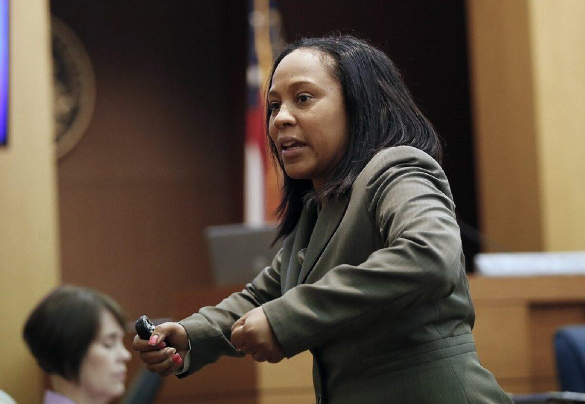 Fulton County Deputy District Attorney Fani Willis makes closing arguments during a trial in Atlanta, on Aug. 24, 2016. (John Bazemore/AP Photo)