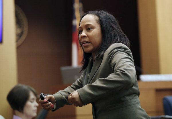 Fulton County Deputy District Attorney Fani Willis makes closing arguments during a trial in Atlanta, Ga., on Aug. 24, 2016. (John Bazemore/AP Photo)