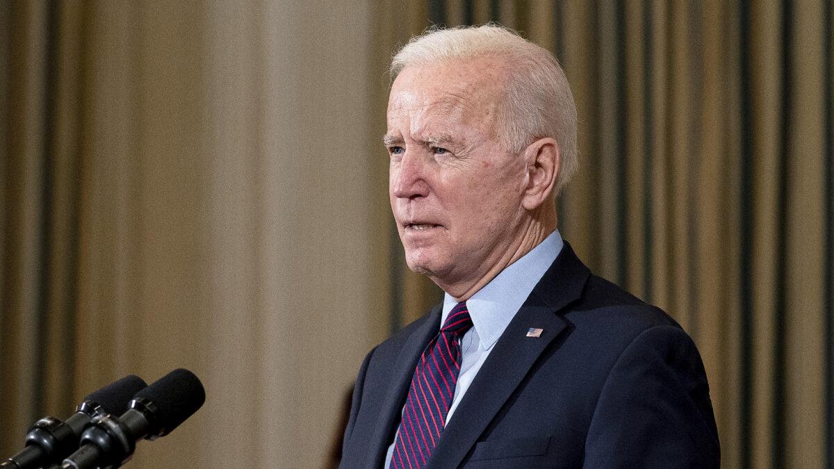 President Joe Biden delivers remarks on the national economy and the need for his administration's proposed $1.9 trillion COVID-19 relief proposal at the White House on Feb. 5, 2021. (Stefani Reynolds-Pool/Getty Images)