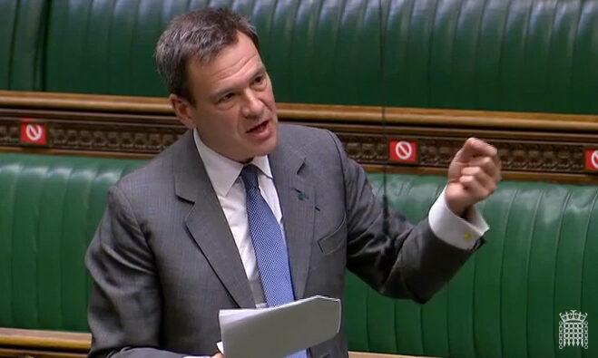 Bob Seely MP speaks in UK Parliament in Westminster, London, on Jan. 20, 2021. (Parliamentlive.tv/Screenshot)
