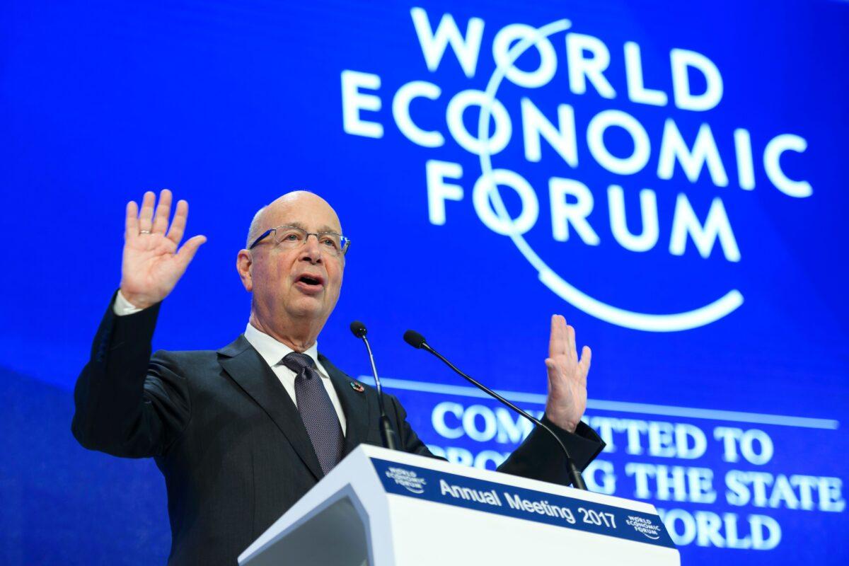 World Economic Forum founder and executive chairman Klaus Schwab gestures during a session of the World Economic Forum, in Davos, Switzerland, on Jan. 19, 2017. (Fabrice Coffrini/AFP via Getty Images)