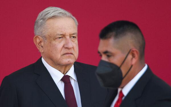 Mexican President Andres Manuel Lopez Obrador attends the 108th anniversary of the epic military feat known as "March of Loyalty", after he faced a coronavirus disease (COVID-19) infection at the Chapultepec Castle in Mexico City, Mexico, on Feb. 9, 2021. (Edgard Garrido/File Photo/Reuters)