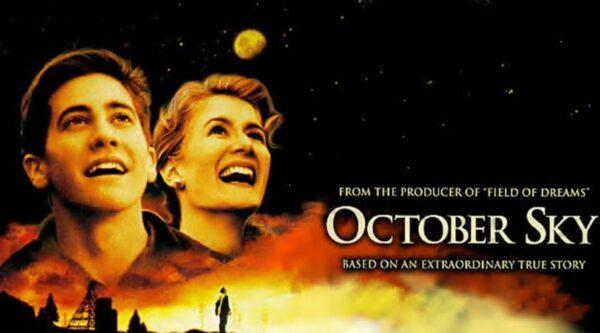 From coal mine to outer space: one boy's journey. The poster for "October Sky."