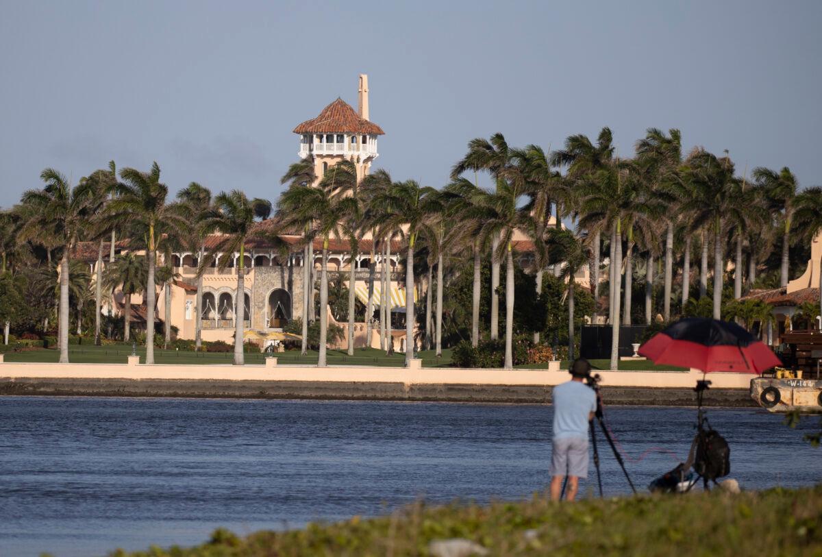 Former President Donald Trump's Mar-a-Lago resort where he resides after leaving the White House in Palm Beach, Fla., on Feb. 13, 2021. (Joe Raedle/Getty Images)
