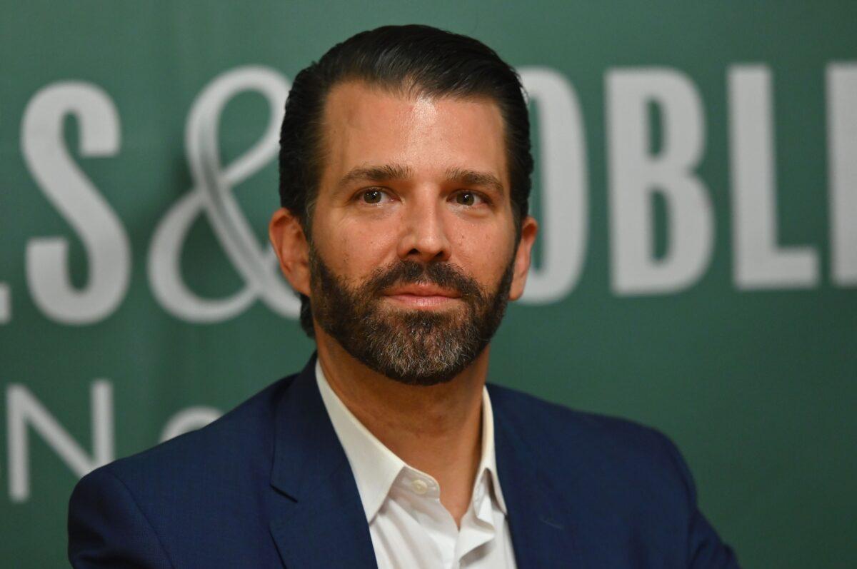 Donald Trump Jr., poses during a signing event for his new book at Barnes & Noble on 5th Avenue in New York on Nov. 5, 2019. (Angela Weiss/AFP via Getty Images)