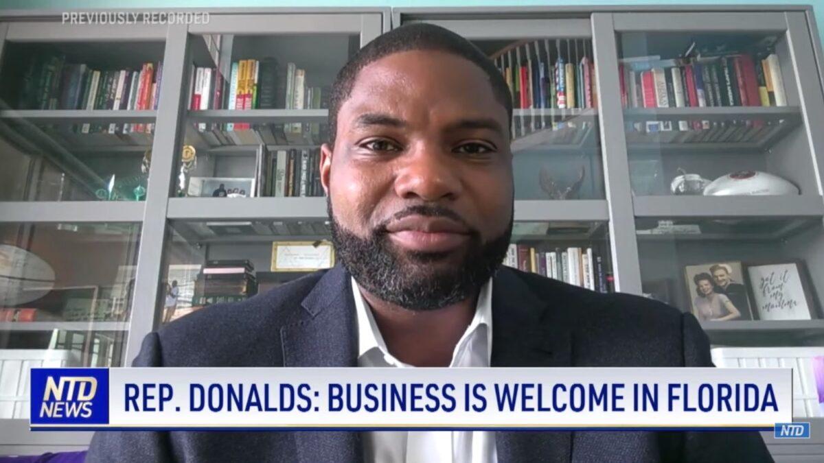 Rep. Byron Donalds (R-Fla.) in an interview with NTD on Feb. 16, 2021. (Courtesy of NTD)