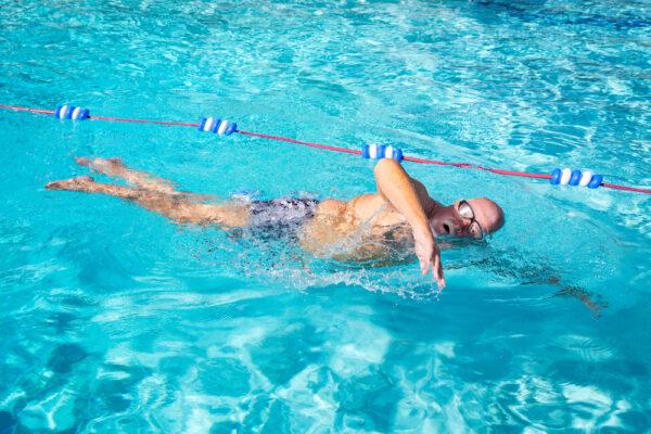 Charlie Parker has had a lifelong passion for swimming. He calculates that he has swum over 6,000 miles so far over the course of his life. (John Fredricks/The Epoch Times)