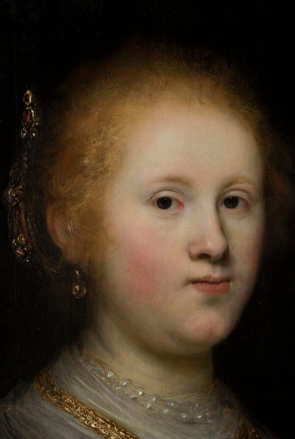 The young lady's rosy cheeks and delicate complexion have been restored, closer to how Rembrandt portrayed her in 1632. (Allentown Art Museum)