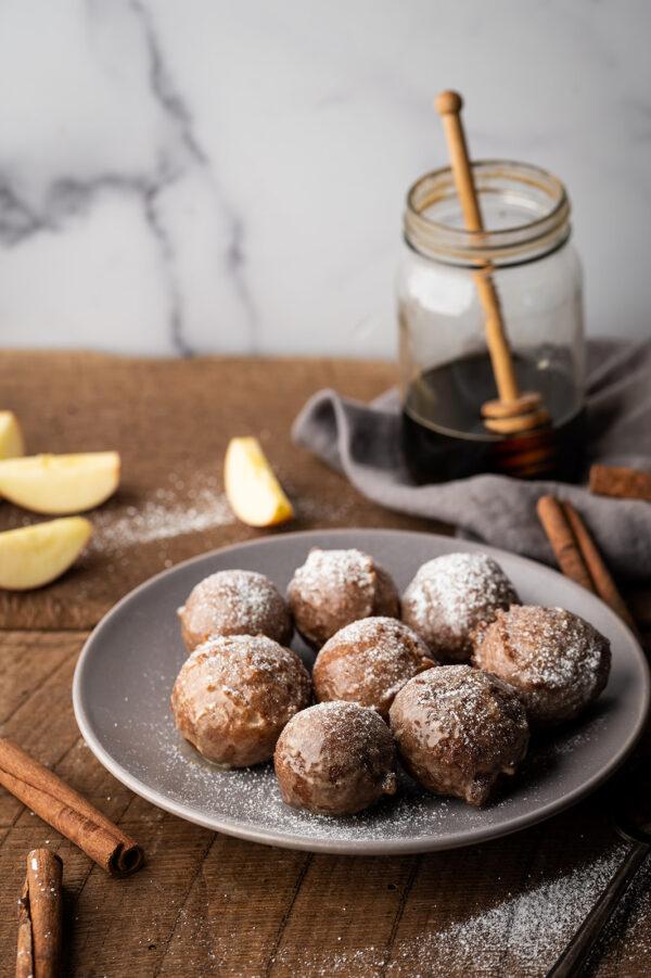 With the help of hot oil, simple pantry staples are transformed into fluffy, spiced cake donuts worthy of a party. (Matt Genders Photography)