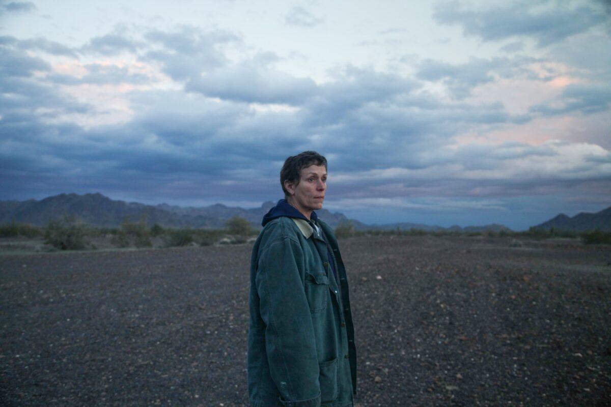 Fern (Frances McDormand), a woman who lost her home, lives out of her van, in “Nomadland.” (Searchlight Pictures/Walt Disney Studios Motion Pictures)