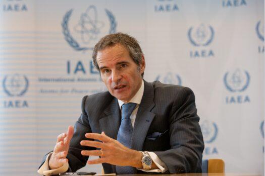 Director-General of the International Atomic Energy Agency (IAEA) Rafael Mariano Grossi speaks during an AFP interview in Vienna, Austria, on Nov. 30, 2020. (Alex Halada/AFP via Getty Images)