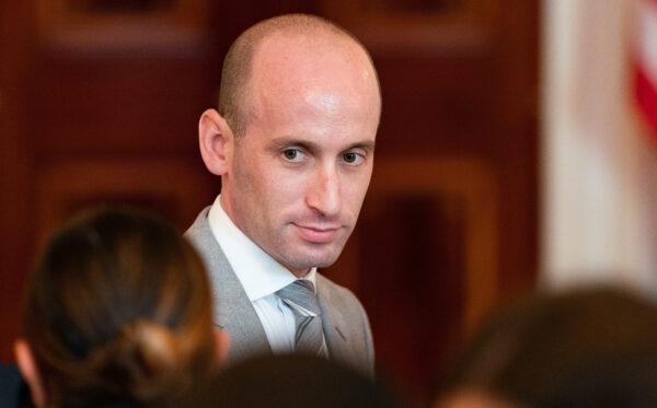 Then-White House senior adviser Stephen Miller at an event at the White House in Washington on July 8, 2020. (Anna Moneymaker-Pool/Getty Images)