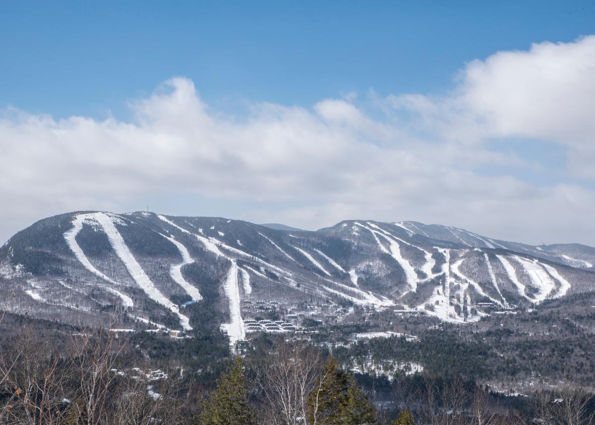 A sweeping view of the Sunday River ski resort in Newry, Maine. (Kyra Hunsicker/Sunday River)