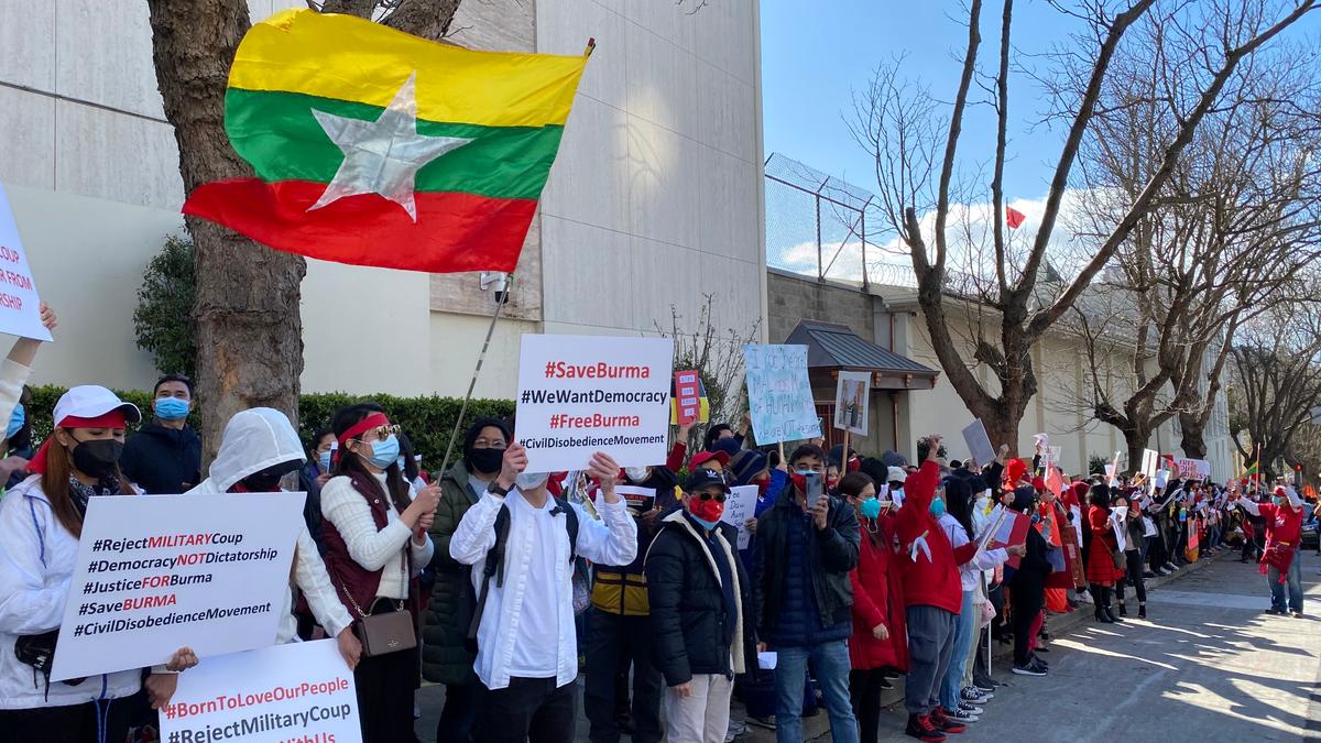 Burmese Protesters Gather in San Francisco Against Coup, CCP Influence
