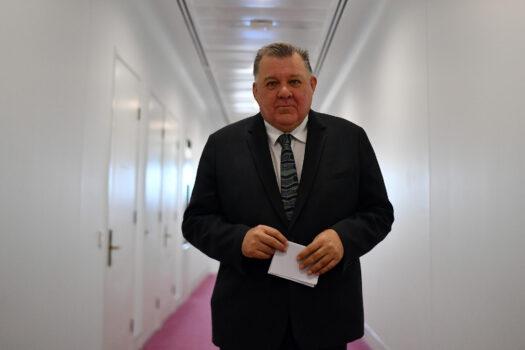 Member for Hughes Craig Kelly arrives in the Media Gallery at Parliament House in Canberra, Australia on Feb. 3, 2021. (Sam Mooy/Getty Images)