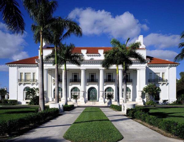 Whitehall is a national historic landmark and is open to the public as the Flagler Museum, featuring guided tours, changing exhibits, and special programs. (Courtesy of Discover the Palm Beaches)