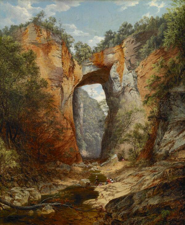 "Natural Bridge, Virginia," 1860, by David Johnson. Oil on canvas. Private collection. (Courtesy of Virginia Museum of Fine Arts)