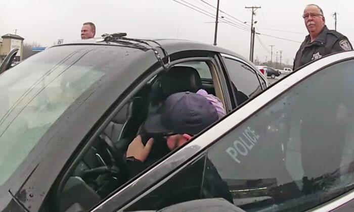 Bodycam Footage Shows Terrified Suspect Hugging Police Chief After Car Chase: Video