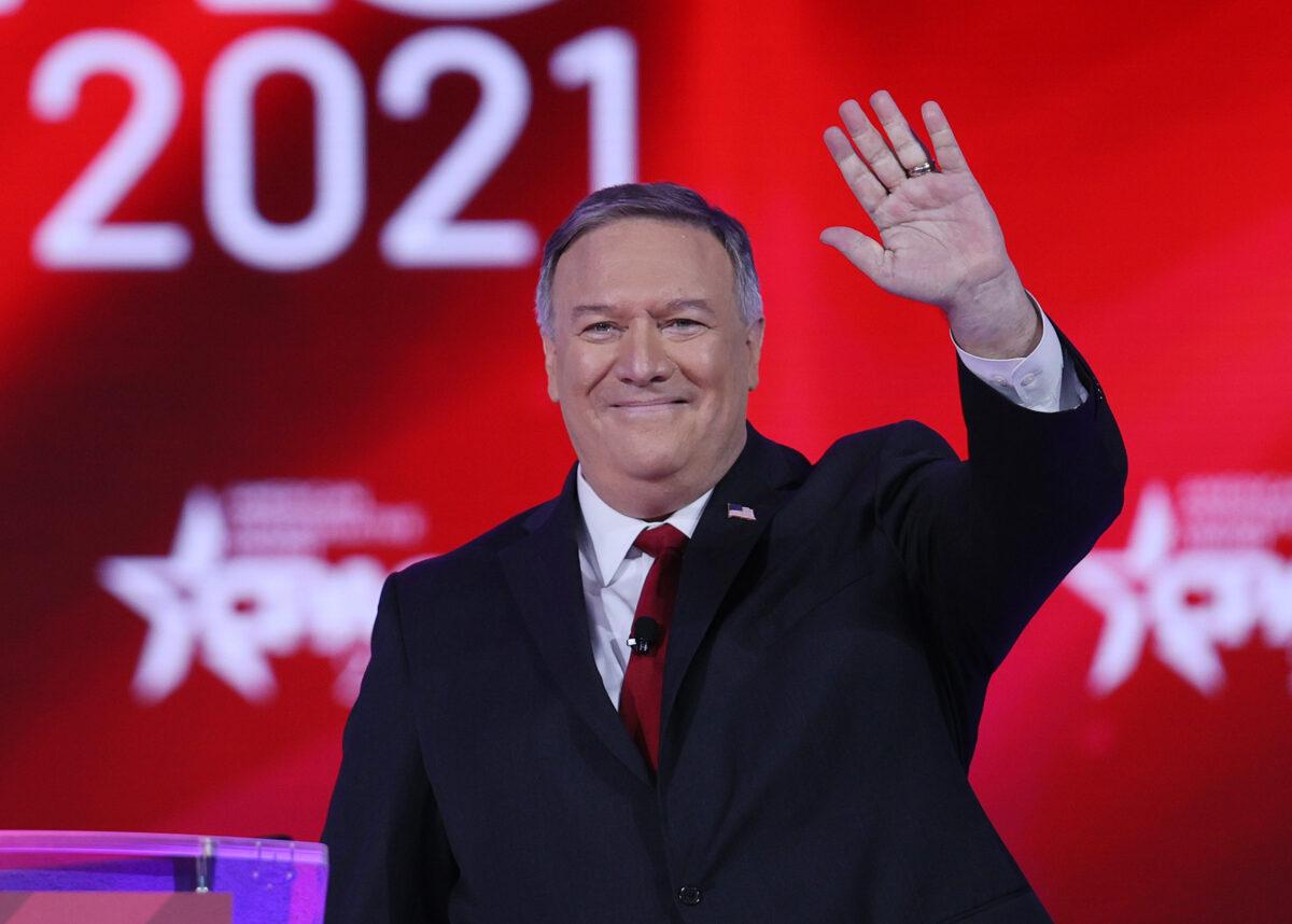 Former Secretary of State Mike Pompeo addresses the Conservative Political Action Conference held in the Hyatt Regency in Orlando, Fla., on Feb. 27, 2021. (Joe Raedle/Getty Images)