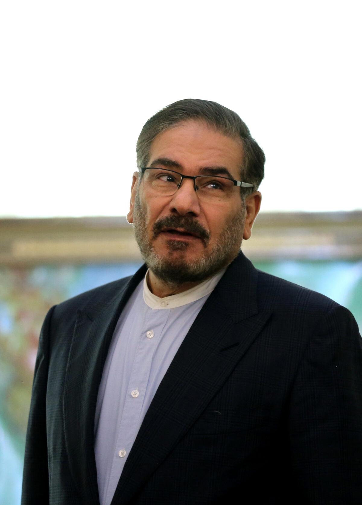 Ali Shamkhani, the secretary of the Supreme National Security Council of Iran attends a meeting with the diplomatic adviser to the French president, in Tehran, Iran, on July 10, 2019. (Atta Kenare/AFP via Getty Images)
