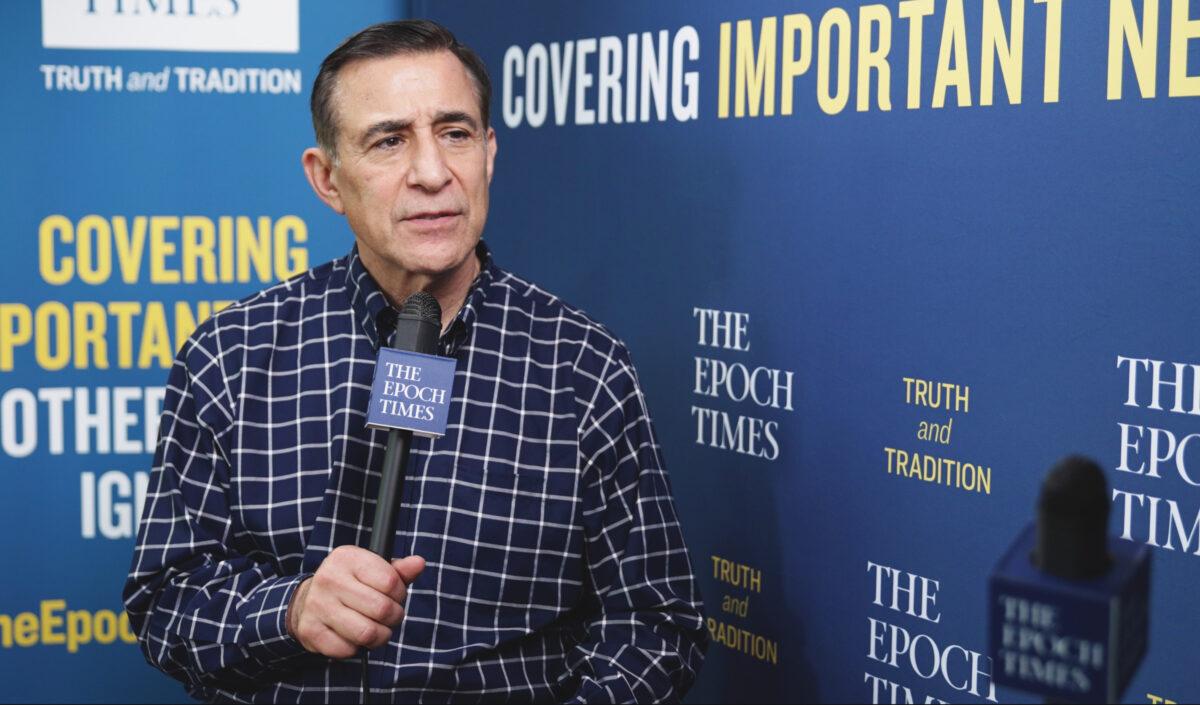 Rep. Darrell Issa (R-Calif.) speaks to The Epoch Times at CPAC 21 in Orlando, Fla., on Feb. 26, 2021. (The Epoch Times)