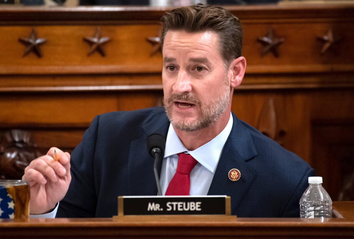 Rep. Greg Steube (R-Fla.) speaks during a hearing, in Washington, on Dec. 4, 2019. (Saul Loeb/Pool/Getty Images)