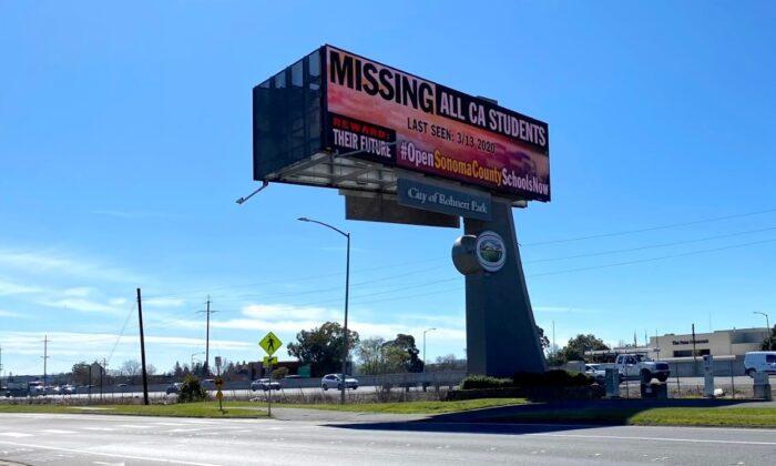 Billboard in California Urges Schools to Reopen