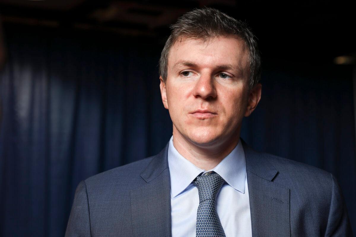  James O'Keefe, the founder of Project Veritas, is seen in Washington on Oct. 12, 2019. (Samira Bouaou/The Epoch Times)
