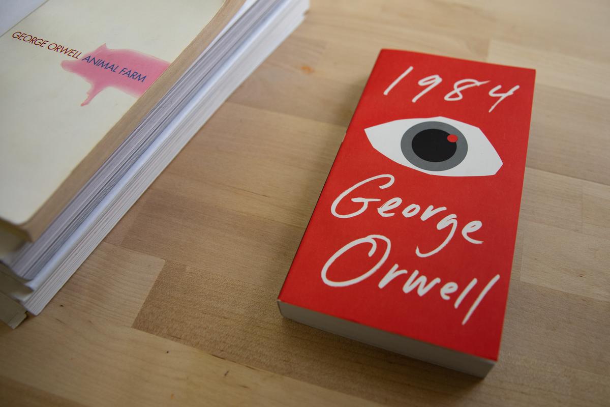 A copy of George Orwell’s novel “1984” sits on a table in New York on Feb. 26, 2021. In the book, "Big Brother" watches everything that the citizens do. (Chung I Ho/The Epoch Times)