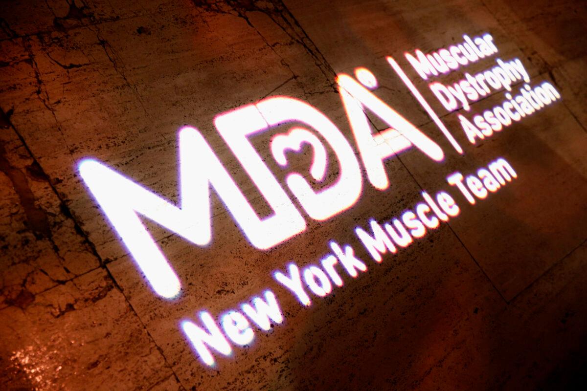 A view of the signage during the Muscular Dystrophy Association Celebrates 22 Years Of Annual New York Muscle Team Gala With MVP Derek Jeter And More in New York City on Dec. 3, 2018. (Brian Ach/Getty Images for Muscular Dystrophy Association)