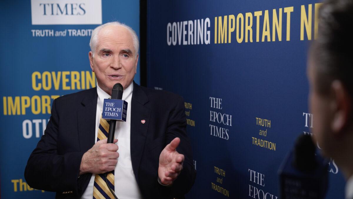 Rep. Mike Kelly (R-Pa.) during an interview with The Epoch Times' "American Thought Leaders" program at the Conservative Political Action Conference (CPAC) in Orlando, Fla., on Feb. 28, 2021. (The Epoch Times)