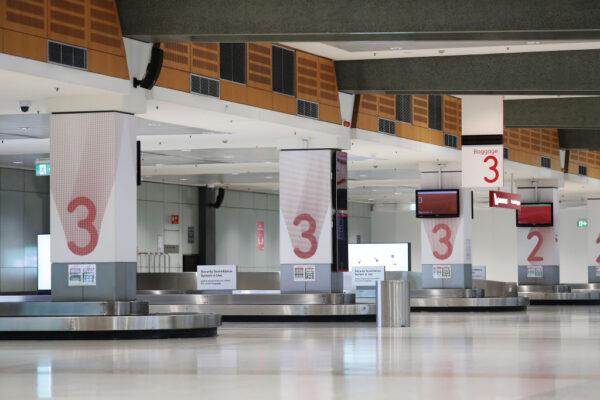 A general view of the Qantas arrivals area at Sydney domestic airport on July 08, 2020 in Sydney, Australia. (Mark Metcalfe/Getty Images)