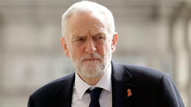 Britain's opposition Labour party leader Jeremy Corbyn arrives at an event at St Martin-in-the-Fields church in London, on April 23, 2018. (Matt Dunham, file/AP Photo)