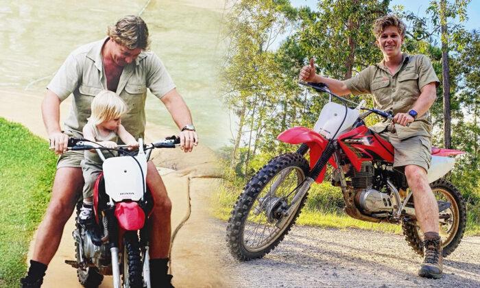 Robert Irwin Relives Memories Riding Late Dad Steve’s ‘Fixed Up’ Iconic Trail Bike