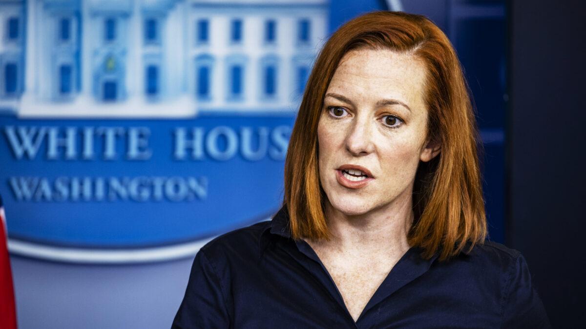 White House Press Secretary Jen Psaki speaks during the daily press briefing in the Brady Press Briefing Room at the White House in Washington on March 4, 2021. (Samuel Corum/Getty Images)